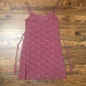 Brandy Melville Maroon Floral Dress